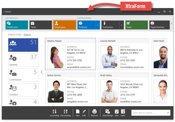 Devexpress controls