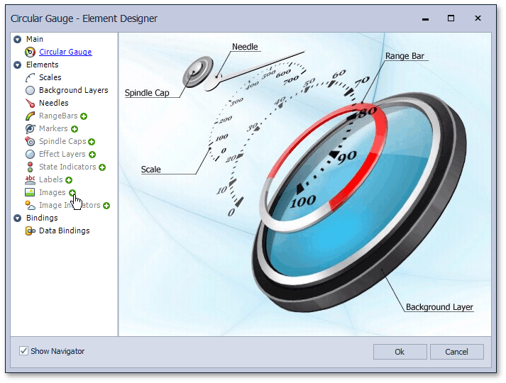 XtraGauges - Add Image Indicator: designer