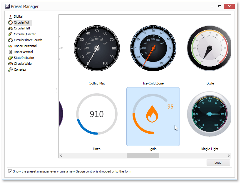 XtraGauges - Ignis in Preset Manager