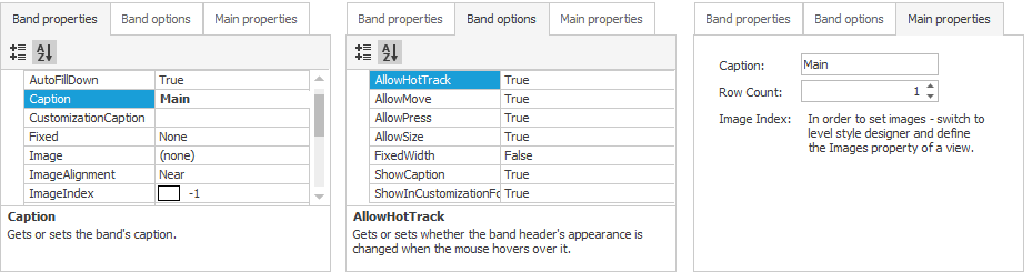 Grid Designer_BandDesigner properties