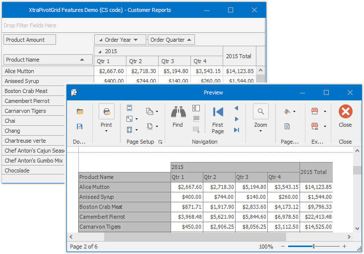 devexpress pivotgrid