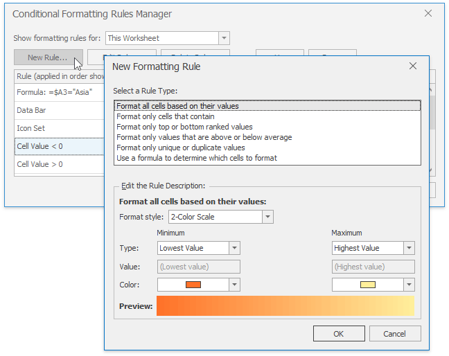 formatting rules easycatalog