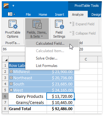 XtraSpreadsheet_InsertCalculatedFieldDialog_Ribbon