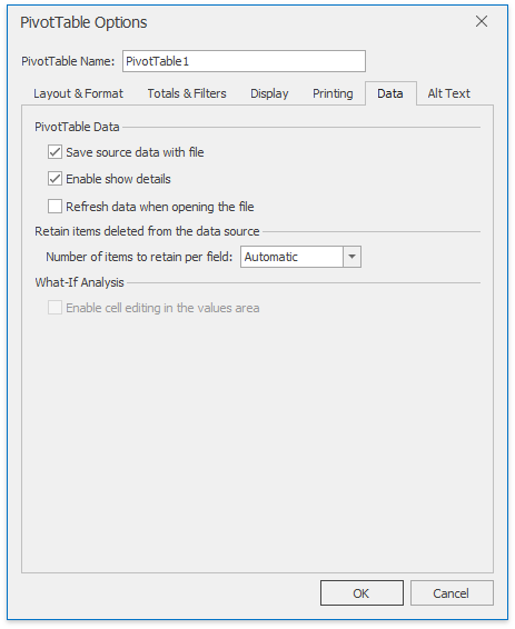 XtraSpreadsheet_PivotTableOptionsDialog_Data