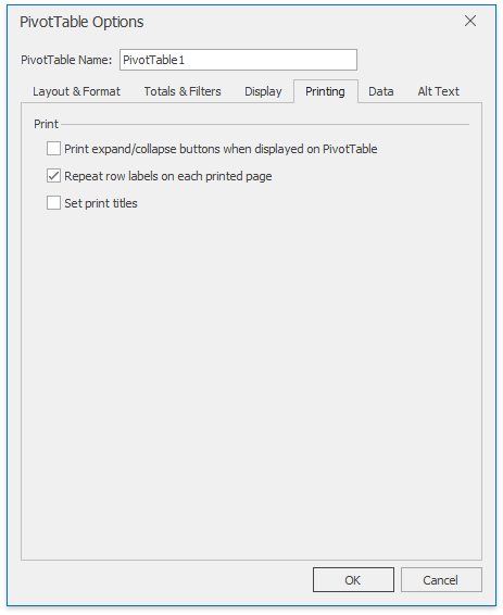 XtraSpreadsheet_PivotTableOptionsDialog_Printing