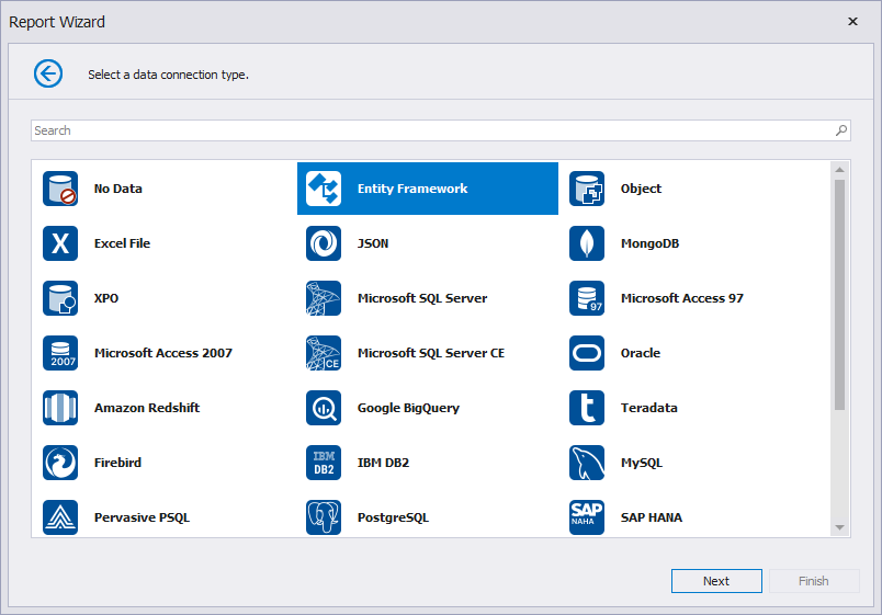 ReportWizard-SelectDataSourceType-EntityFramework