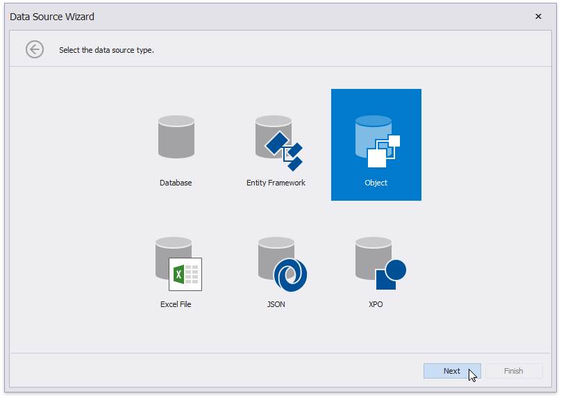 **Select a data source type**