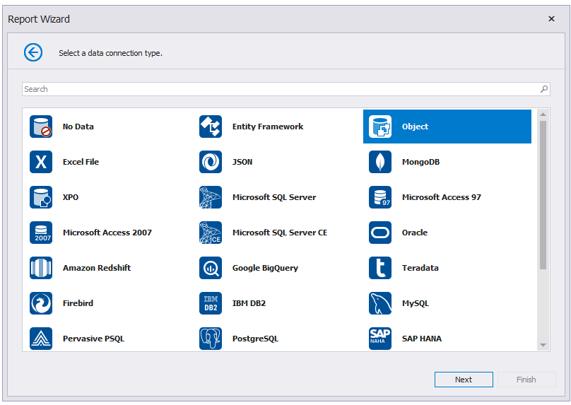 **Select a data source type**