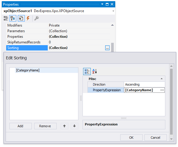 XPObjectSource-Sorting-property