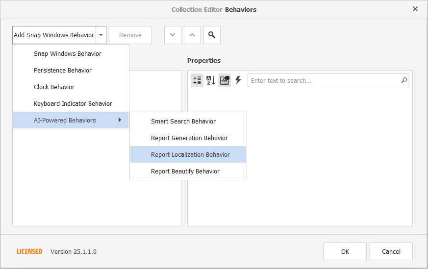 Add the Report Localization Behavior