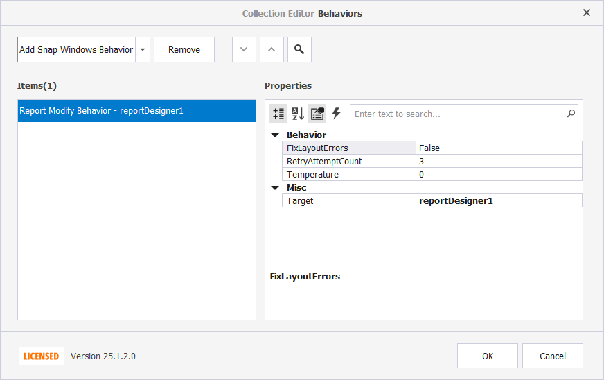 Add the Report Modify Behavior - WinForms Reports, DevExpress