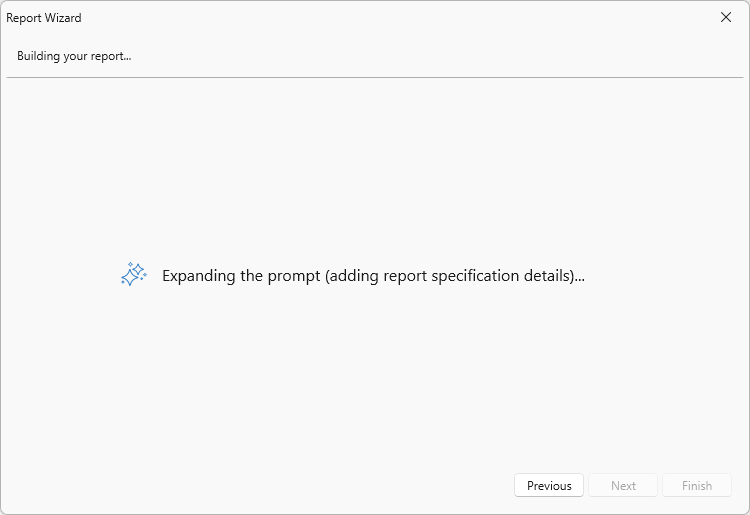 Building your Report page in the WinForms Report Wizard