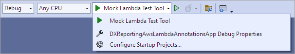 Mock Lambda Test Tool Button