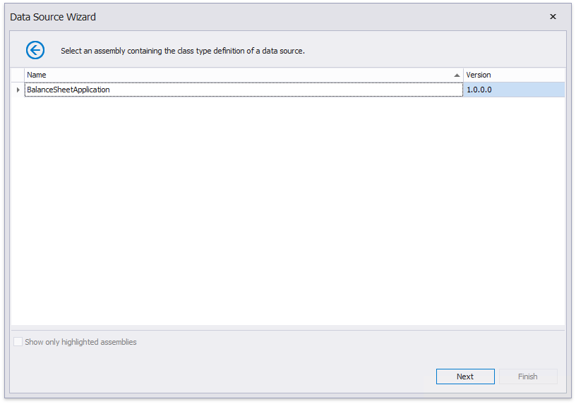 **4.2. Select an assembly that contains a class to bind**