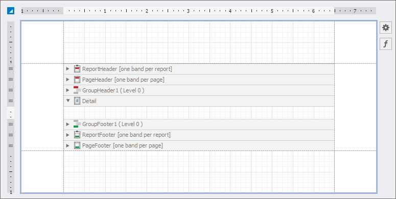 Header and Footer Bands in Visual Studio Report Designer