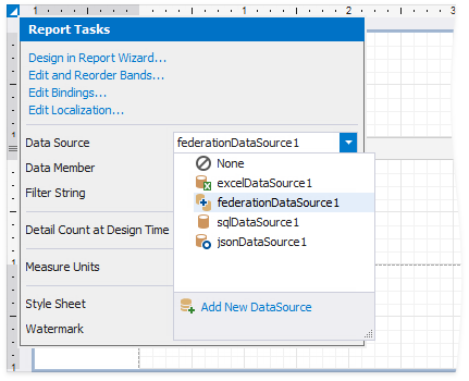 No DataSet in the Data Source Drop-Down