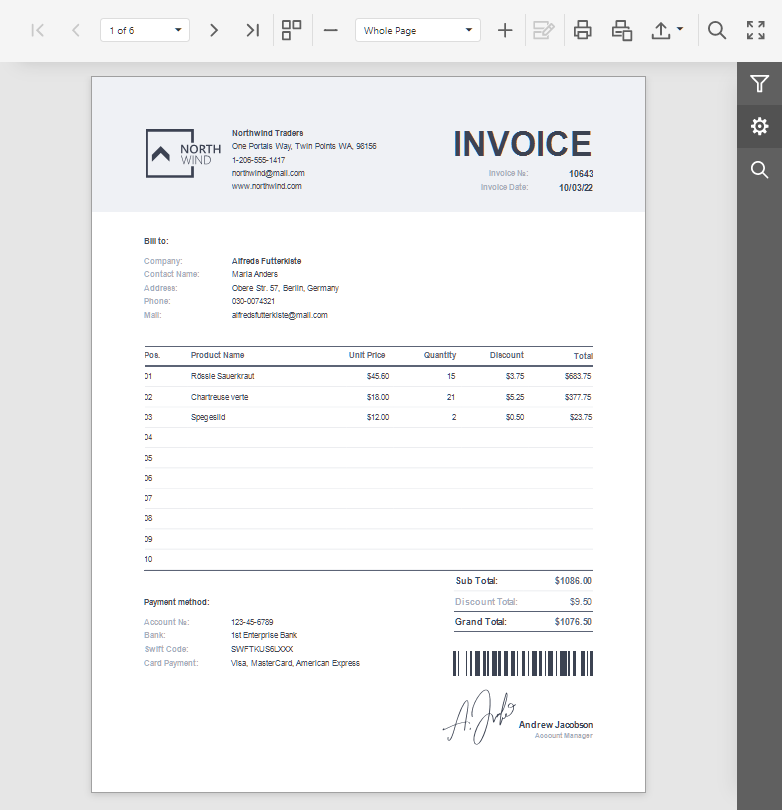 Document Viewer for Blazor WASM Hosted