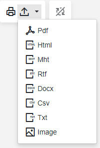 Blazor Native Remove Export Formats