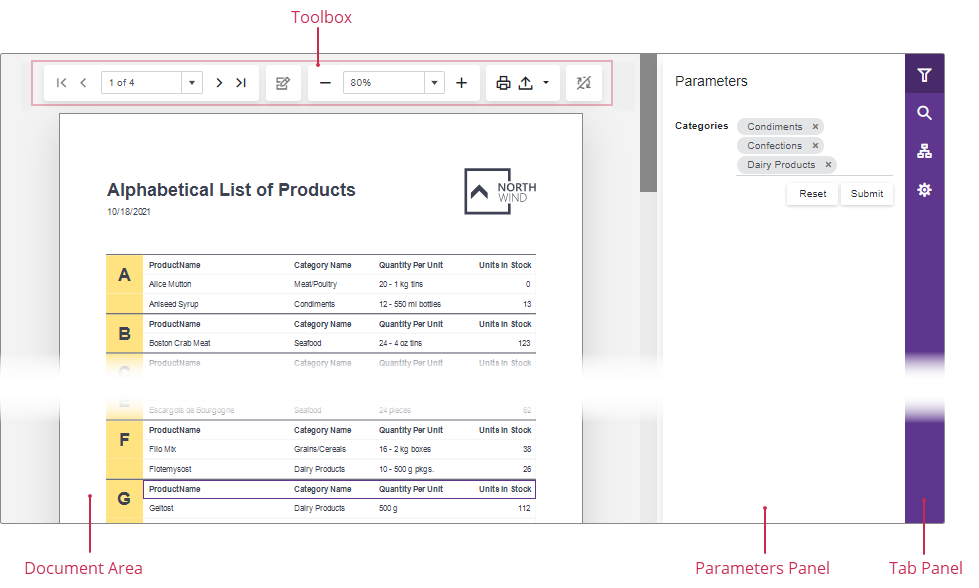 Blazor Report Viewer GUI