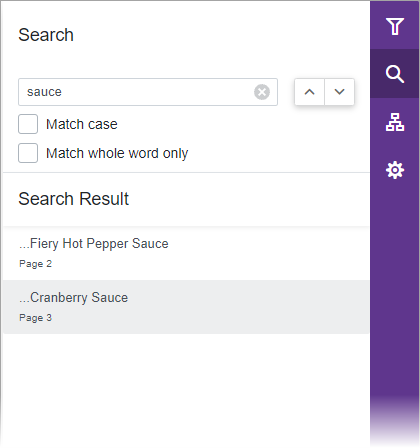 Blazor Report Viewer Search Panel