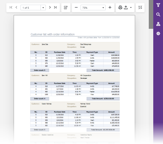 DxReportViewer Overview