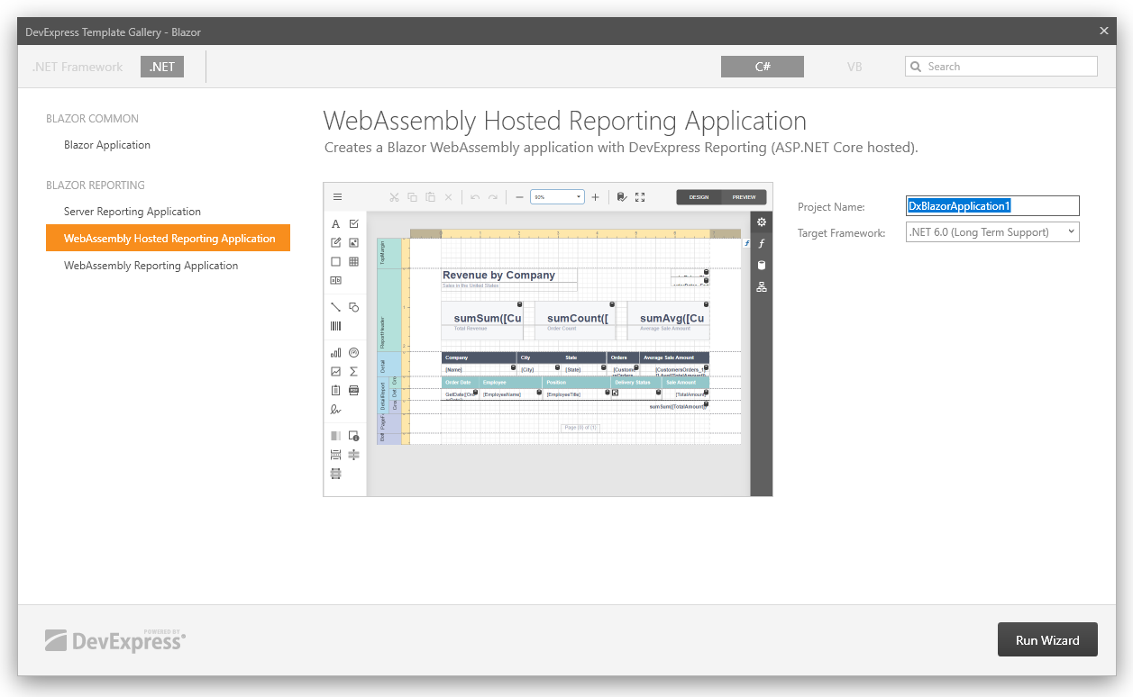 Use Devexpress Project Templates To Create A Blazor Reporting Application Net Reporting Tools 0618