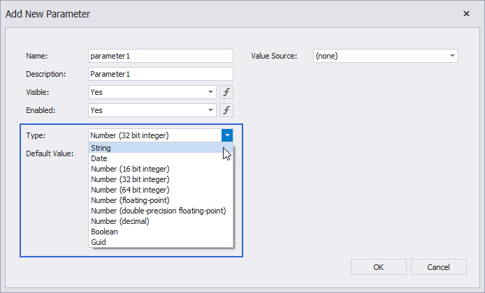 Built-in parameter types