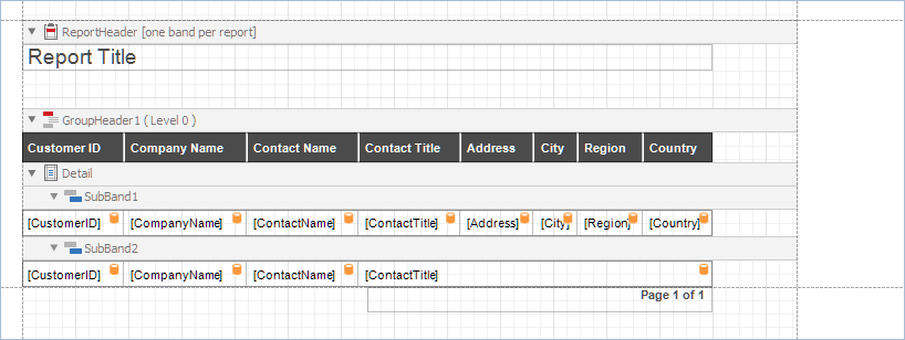 Conditionally Change Sub-band Visibility with Fields