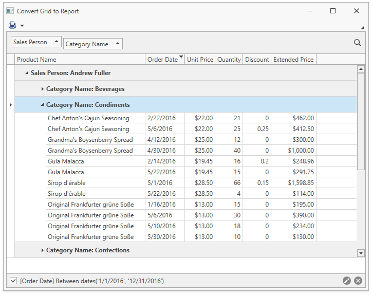 devexpress grid xamarin