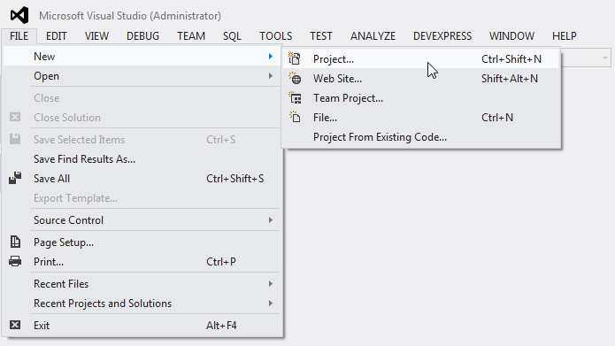 create-new-application-windows-forms