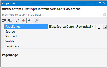 Assign Expression to the Page Range Property