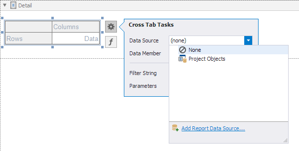 Crosstab DataSource Smart Tag