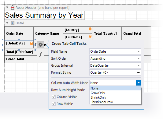 Set Column Auto Width Property