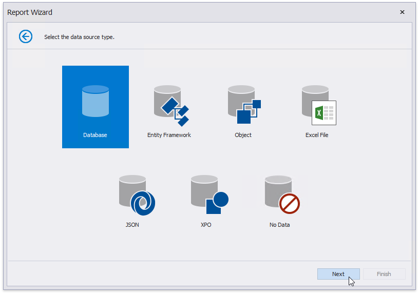 **3.1. Select 'Database'**