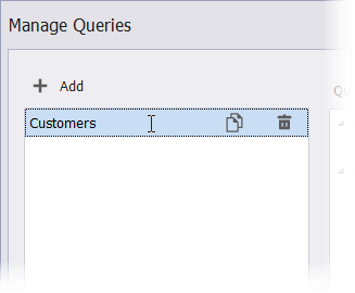 Manage Queries dialog - change query name