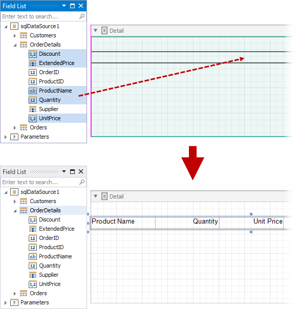 design-time-field-list-drop-multiple-fields