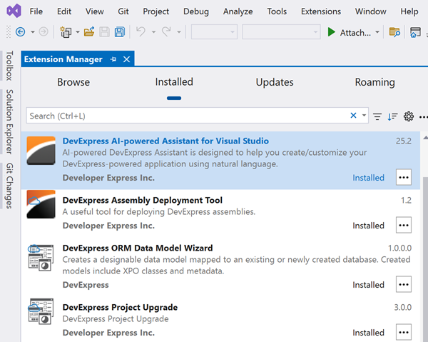 DevExpress AI-powered Assistant for Visual Studio