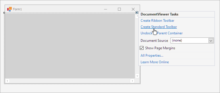 Add Standard Toolbar to WinForms Preview