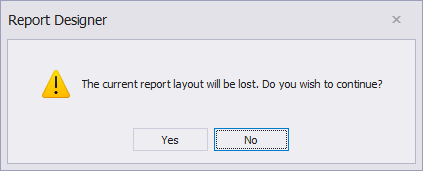 Report Designer for Rider Report Gallery Warning