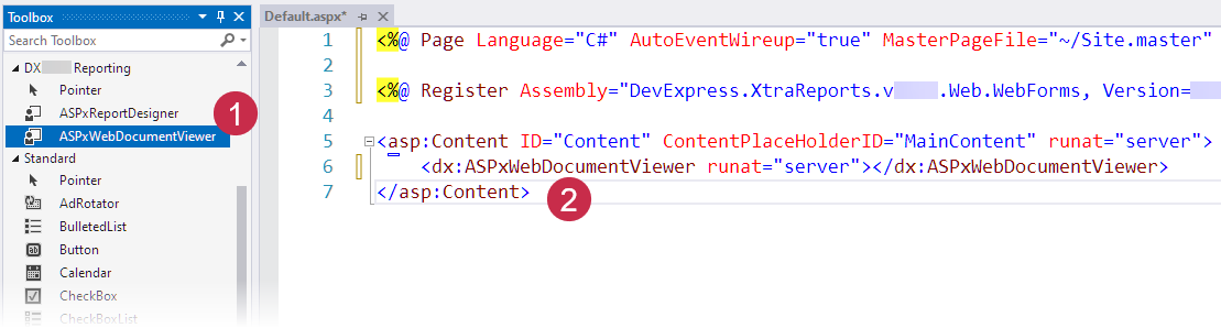 ASP.NET Web Forms Reporting - Toolbox