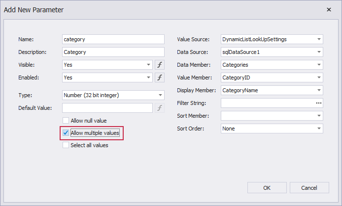 Enable the Allow multiple values option