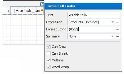 Specify Cell Format