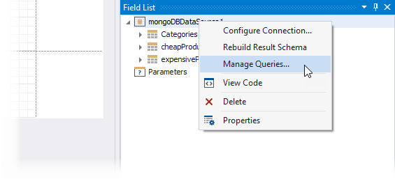 Modify MongoDB Data Source