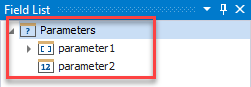 A parameter in the Field List