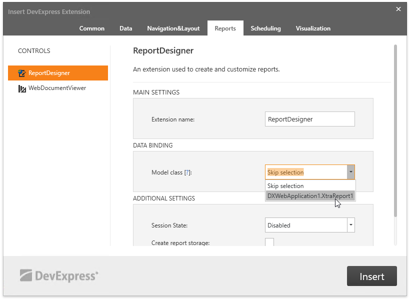 getting-started-eud-mvc-insert-with-report
