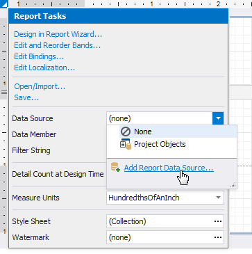 Add Report Data Source