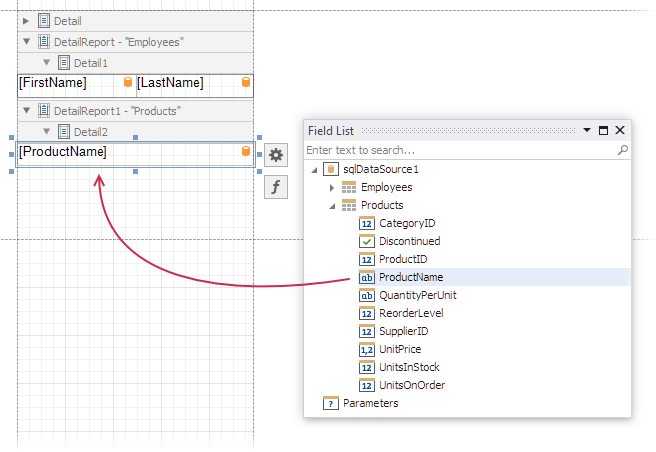 Multiple Data Tables - Add ProductName Field