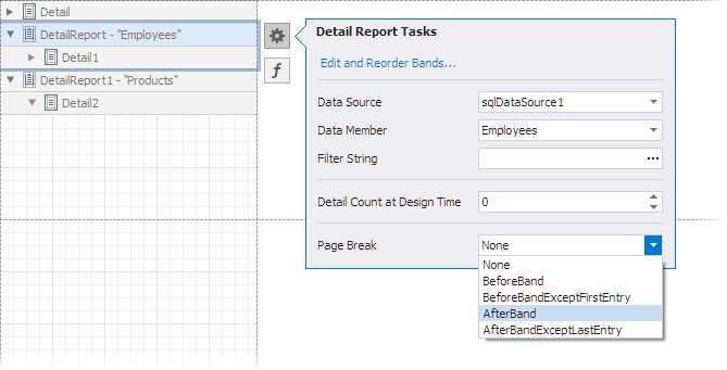 Multiple Data Tables - Set PageBreak to AfterBand