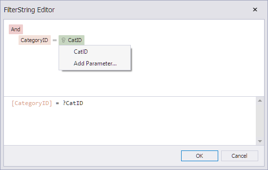 Construct Expression in FilterString Editor