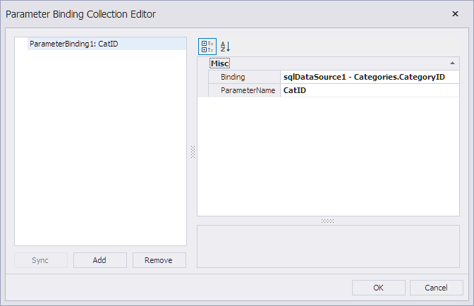 Parameter Bindings Collection Editor